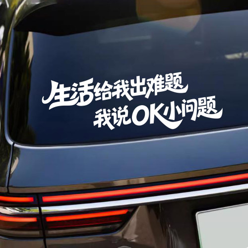励志治愈文字汽车贴纸