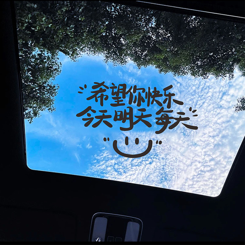 希望你快乐今天明天每天汽车贴纸