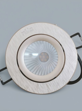 雷士照明LED射灯天花灯香槟金色拉丝面NLED1185 3000K黄光7.5CM孔