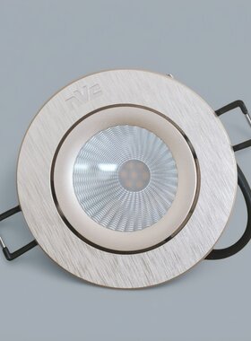 雷士照明LED射灯天花灯香槟金色拉丝面NLED1185 3000K黄光7.5CM孔