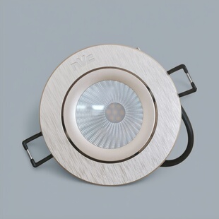 雷士照明LED射灯天花灯香槟金色拉丝面NLED1185 3000K黄光7.5CM孔