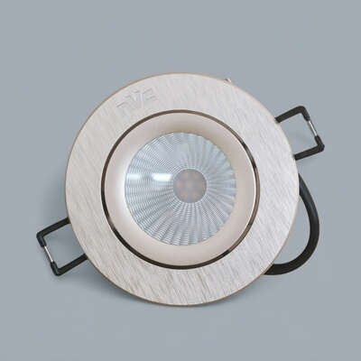 雷士照明LED射灯天花灯香槟金色拉丝面NLED1185 3000K黄光7.5CM孔