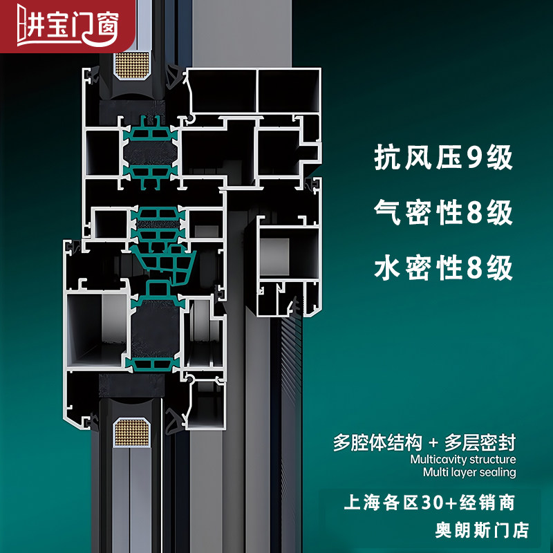 苏州奥朗斯本地门窗定制 封阳台断桥铝窗 临街隔音保温平开落地窗图片