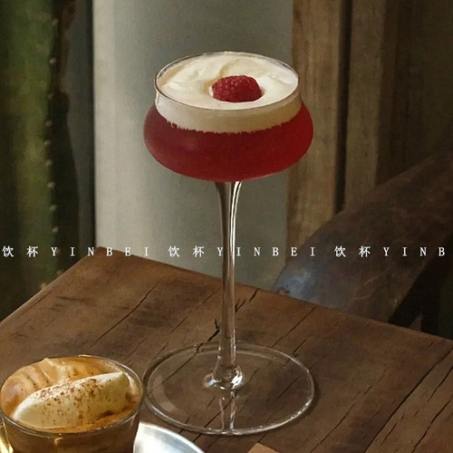 复古ins风玻璃鸡尾酒杯