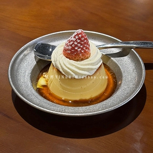 不锈钢冷面意面盘韩式简约工业风ins水果沙拉盘做旧圆形草帽盘子