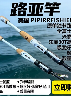 美国原单PROFISHIENCY高碳独节路亚竿鲈鱼鳜鱼竿高感度路亚竿鱼竿
