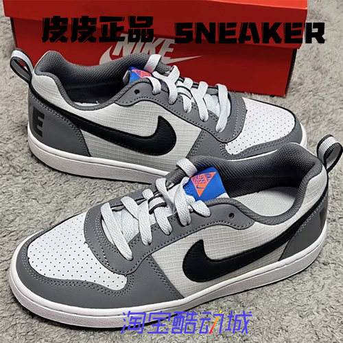 耐克NikeCourt灰黑蓝低帮女板鞋