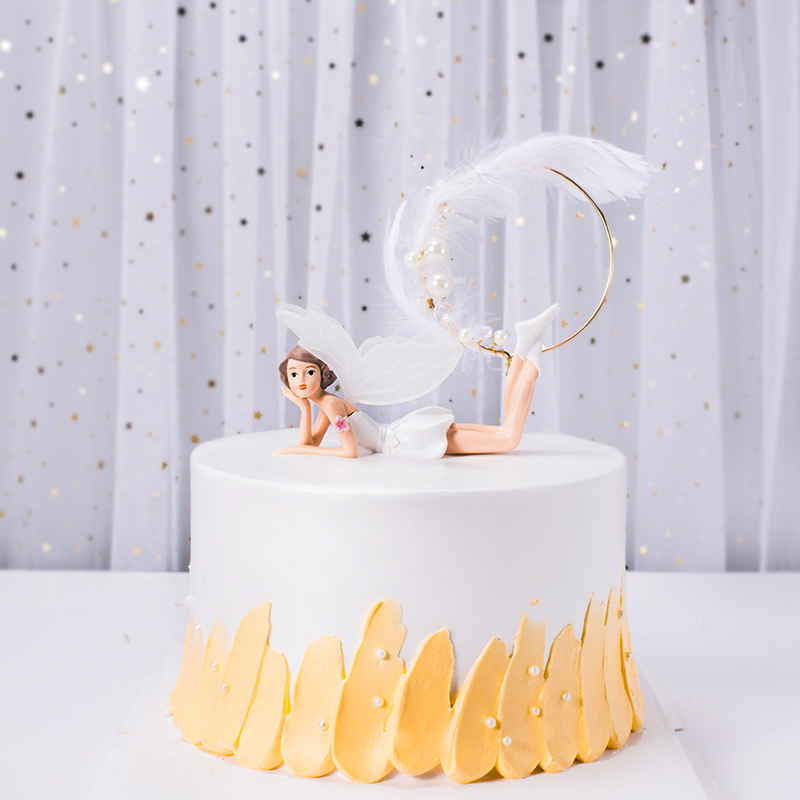 仙女铁艺珍珠羽毛情人节