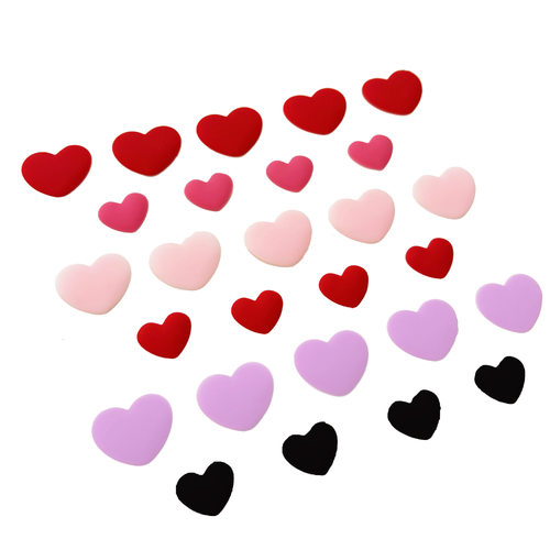 小红书同款爱心蛋糕装饰摆件马软胶彩色心形仙女生日甜品烘焙插件