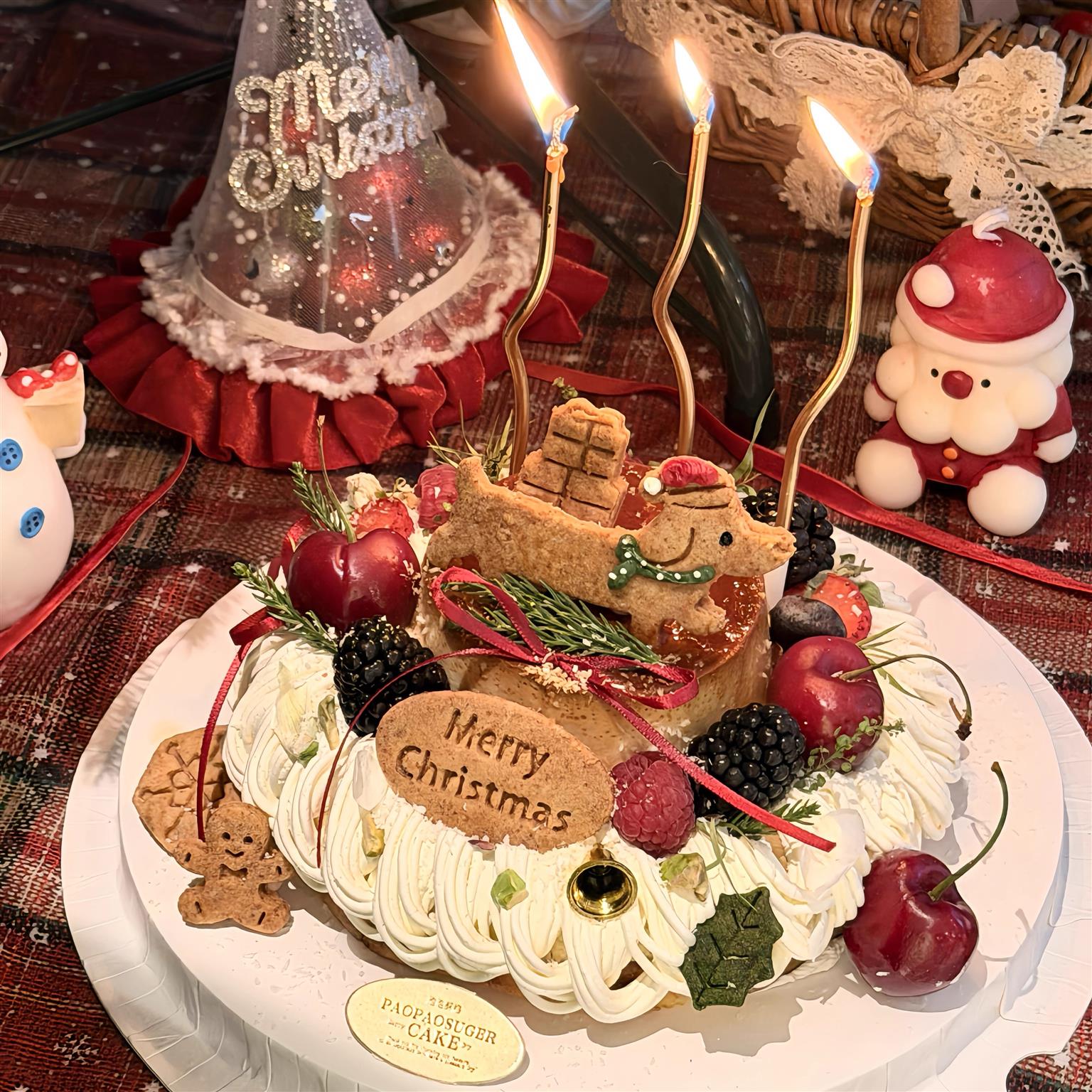 2025网红圣诞节腊肠小狗饼干模具蛋糕装饰圣诞快乐字母饼干插件