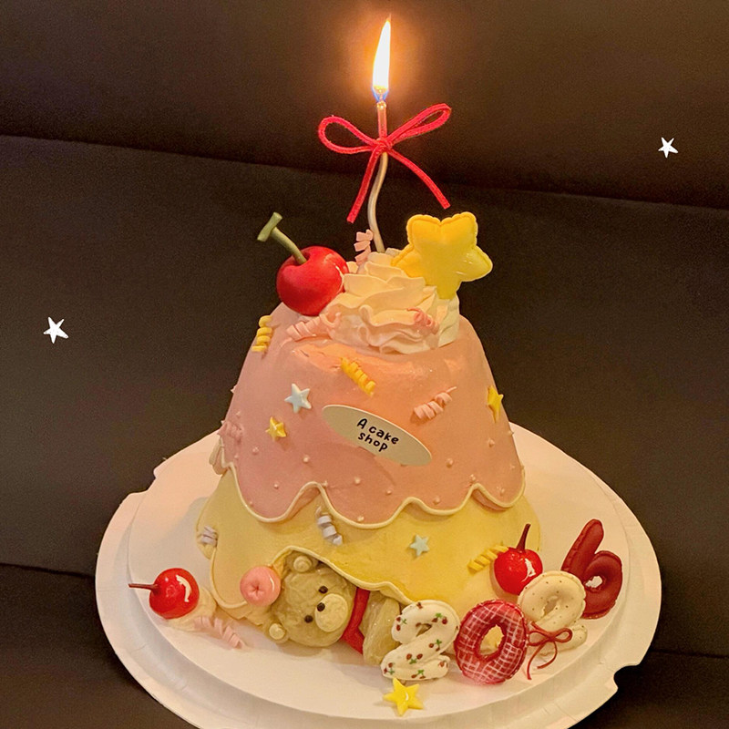 元旦新年蛋糕装饰摆件褶皱数字2026模具跨年红色苹果刮板烘焙工具