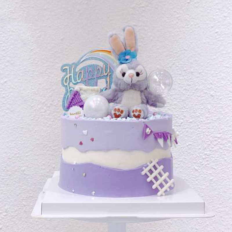 网红儿童紫色兔子公主生日烘焙蛋糕装饰摆件毛绒紫色兔子装扮配件,节庆用品/礼品,节日装扮用品,淘宝优惠券,粉丝福利购,淘宝优惠卷