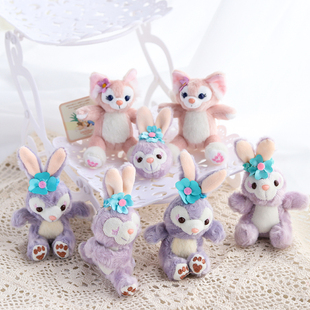 5个装 饰摆件女生女孩生日玩具 毛绒粉色狐狸紫色兔子网红蛋糕装
