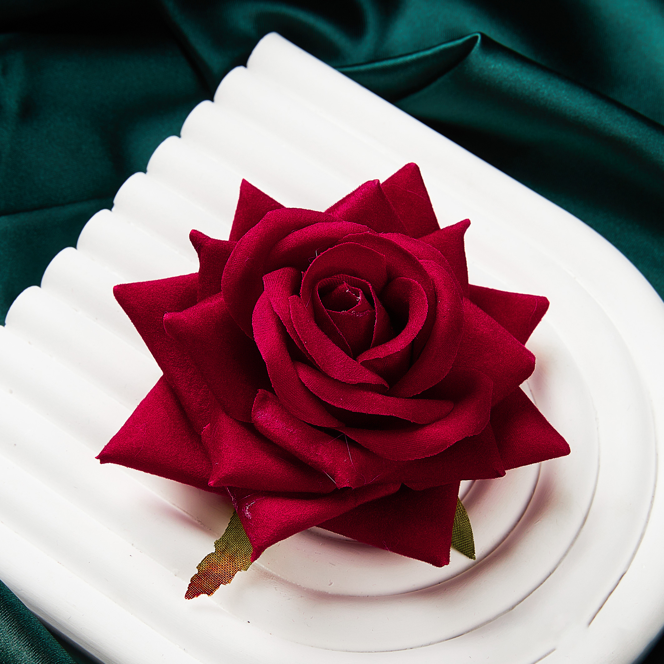 情人节玫瑰花蛋糕装饰插件仿真玫瑰花插旗摆件情人节情侣甜品布置