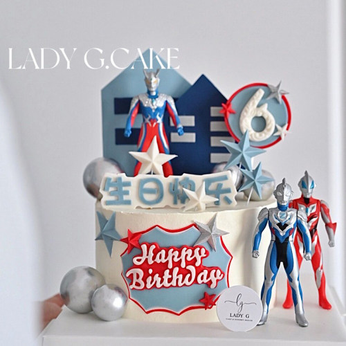 奥特曼儿童男孩蛋糕装饰