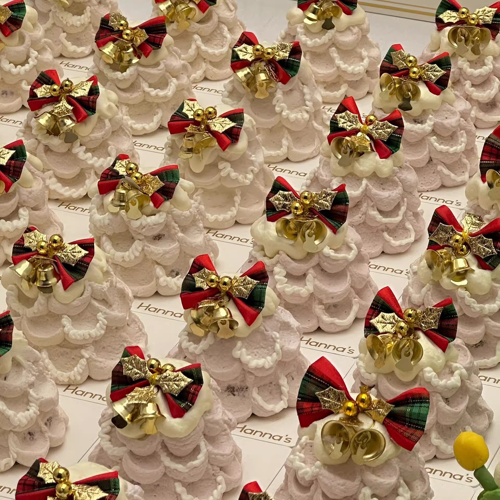 2025圣诞节蛋糕装饰圣诞蝴蝶结铃铛叶子平安夜甜品烘焙装扮插件