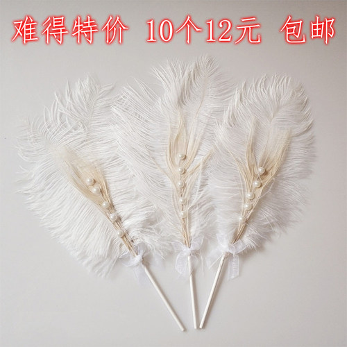 珍珠羽毛生日蛋糕装饰插件