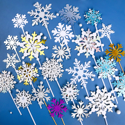 下雪蛋糕装饰配件奇遇闪粉