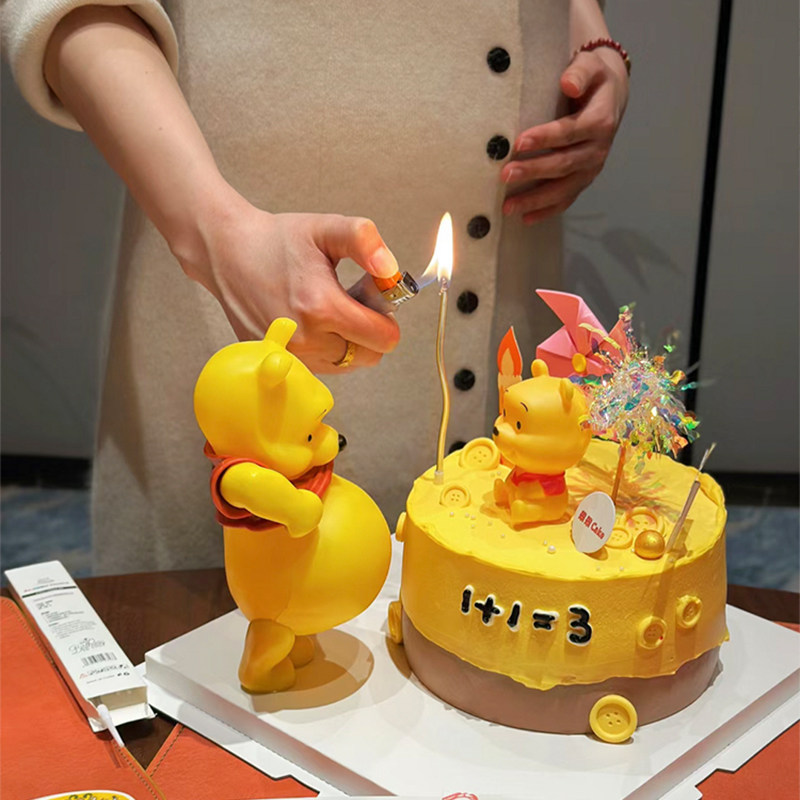 维尼熊烘焙蛋糕装饰孕妇妈妈