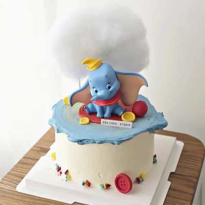小飞象蛋糕装饰摆件生日快乐