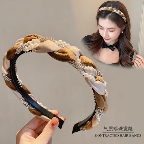 高级感发箍女网红百搭外出高颅顶发带新款洗脸头箍压发卡发捆头饰