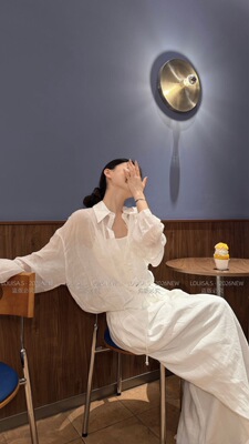 现货 LOUISA.S松弛感苎麻防晒套装 2026春夏衬衫裤子女宽松百搭