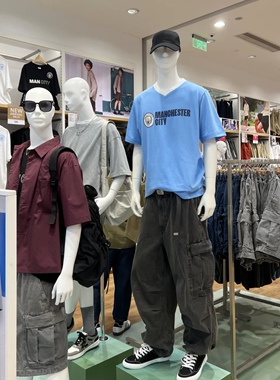 GU极优女装开领T恤短袖 MAN CITY曼彻斯特城足球俱乐部联名352494