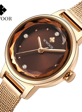 wwoor品牌女款网带石英手表防水表网红同款手表8871