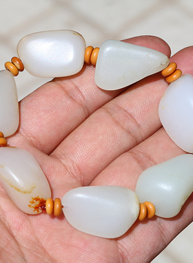 羊脂玉玉石原石和田玉手链