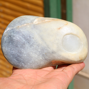 正宗新疆和田玉籽料白皮石包玉原石玉龙河把件料原石做料摆件2023