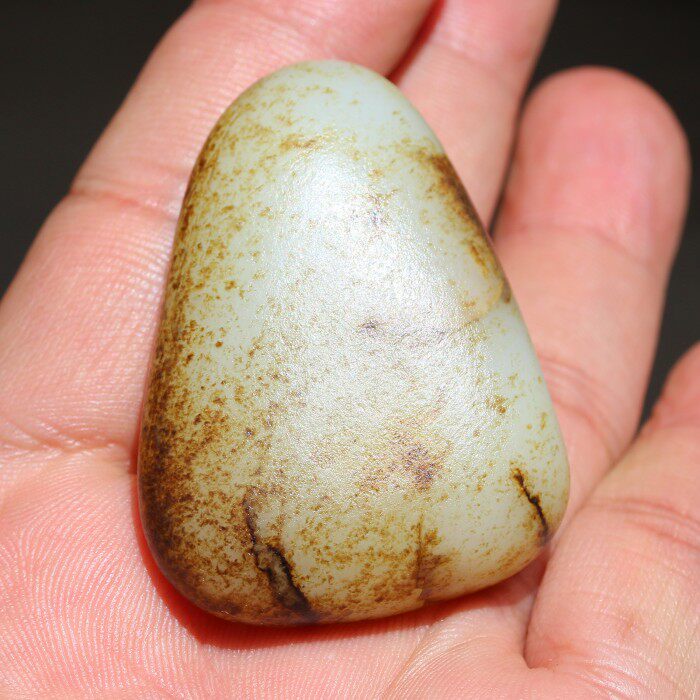 正宗新疆和田玉籽料玉龙河鹿皮白玉胡杨戈壁旱籽原石藏品玩料挂件