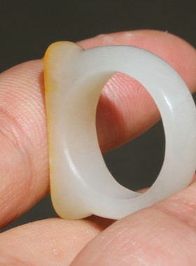 戒指玉石指环和田玉籽料羊脂玉