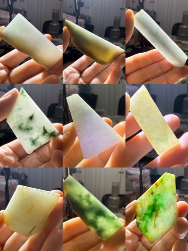 C981-990一图一个天然缅甸翡翠边角料保真保A假一罚三