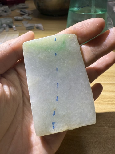 C218糯化黄加绿天然缅甸翡翠边角料保真保A假一罚三详情有尺寸