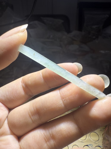 C2035飘花冰条天然缅甸翡翠边角料保真保A假一罚三详情有尺寸