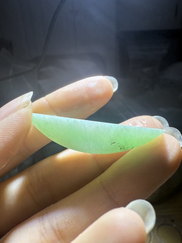 C2037糯化白底青天然缅甸翡翠边角料保真保A假一罚三详情有尺寸