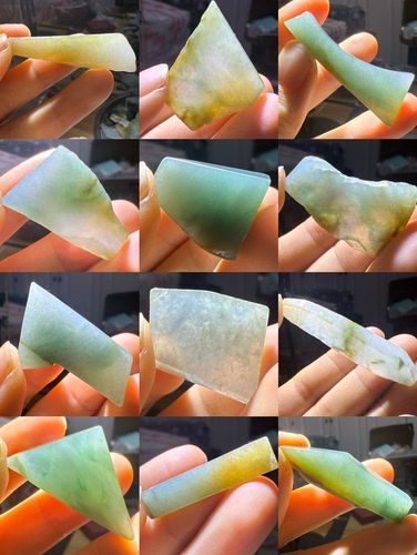 C1061-1075精品边角一图一个天然缅甸翡翠边角料保真保A假一罚三