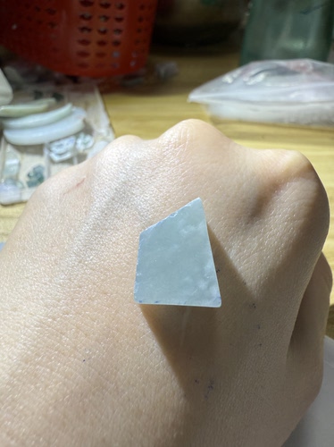 C456冰蓝雪花棉天然缅甸翡翠边角料保真保A假一罚三详情有尺寸