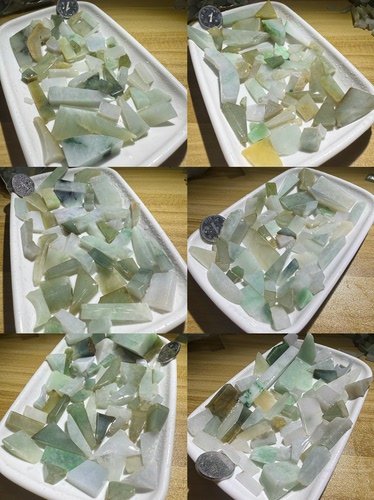 E239-256一图一盘天然缅甸翡翠边角料保真保A假一罚三