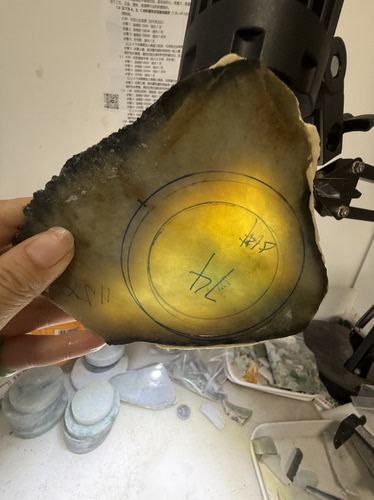 G50天然黄56圈内手镯料天然缅甸翡翠A货保真保A假一罚三