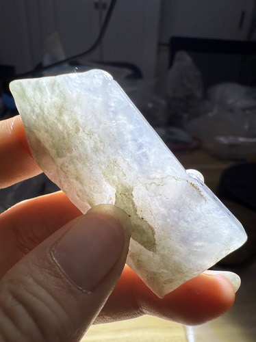 C1826白冰天然缅甸翡翠A货边角料保真保A假一罚三详情有尺寸