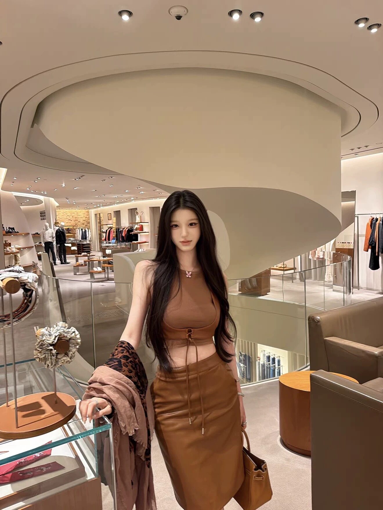 GGQSDZ【公爵爱女】秀款马术骑士 皮带背心半身裙套装时尚潮流