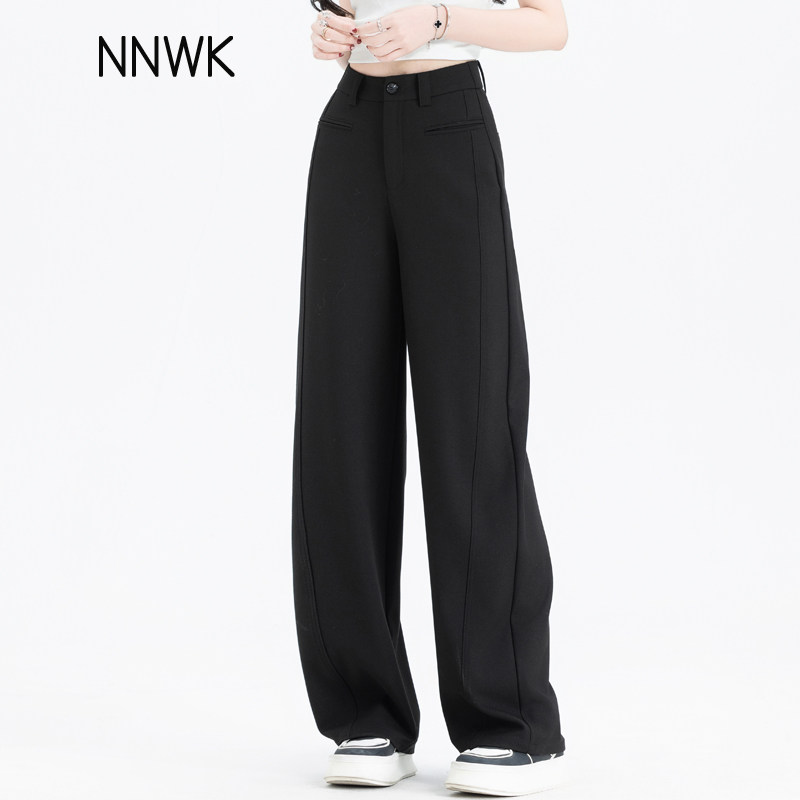 黑色阔腿香蕉休闲裤女2026新款春秋高腰显瘦垂感西装裤窄版直筒裤,女装/女士精品,休闲裤,淘宝优惠券,粉丝福利购,淘宝优惠卷