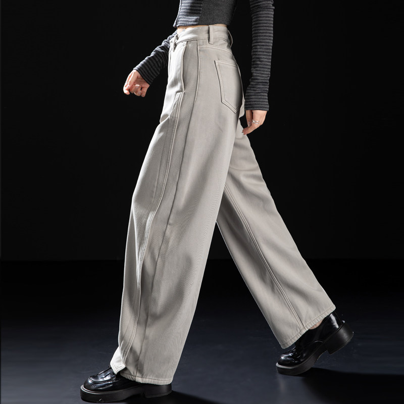 版型好看裤的裤子灰色加绒牛仔裤女2025新款冬季休闲弯刀裤镰刀裤,女装/女士精品,牛仔裤,淘宝优惠券,粉丝福利购,淘宝优惠卷