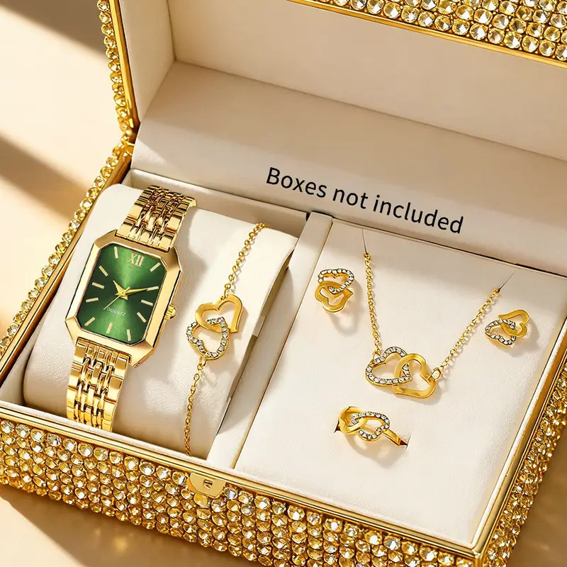 金色项链气质百搭不掉色女士镶钻锁骨链礼盒装圣诞节礼物送妈妈