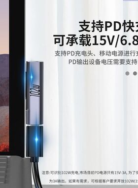 适用微软Surface转接头PD充电器平板Pro4电脑SurfaceGo2转Typec电