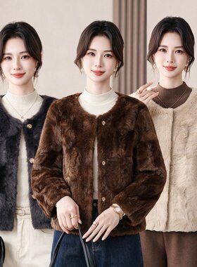 妈妈减龄毛呢风衣外套洋气中老年人女士休闲显瘦开衫上衣大码宽松