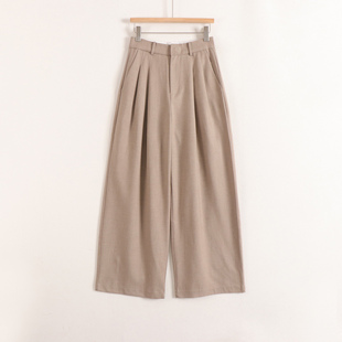 新款 26春夏装 长裤 加系列高腰阔腿显瘦简约百搭ol通勤上班族薄款
