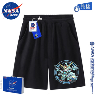 NASA联名新款蛋仔机甲战士夏季男女童裤子透气宽松休闲儿童五分裤