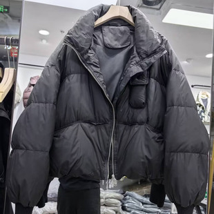 针织袖口立领羽绒服女冬季新款宽松显瘦百搭休闲加厚保暖度0.66